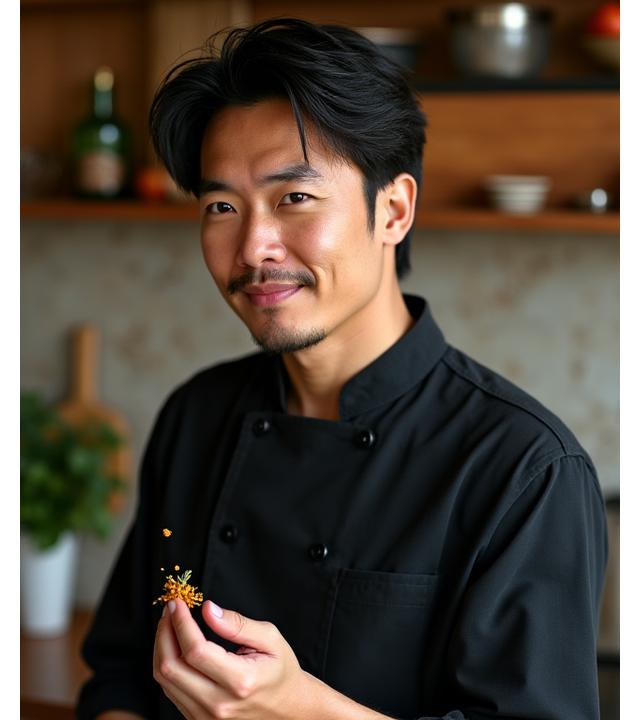 Portrait Chef Hiroki Tanaka, expert cuisine fusion asiatique