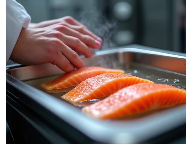 Chef utilisant des équipements de cuisine moléculaire, précision technique