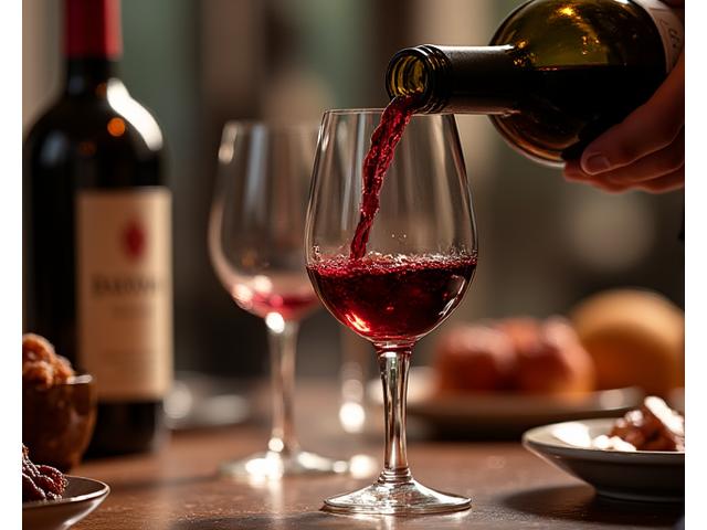 Expert sommelier présentant une bouteille de grand cru à des convives