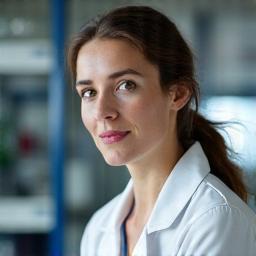 Portrait de Dr. Sophie Garnier, chercheuse en microbiote intestinal.